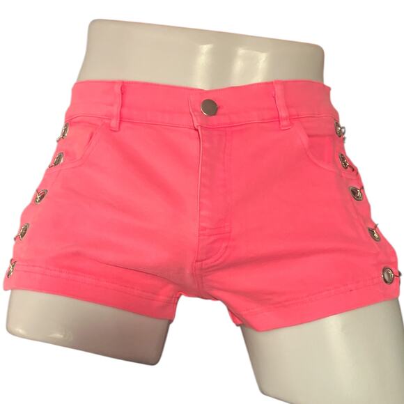 Andrew Christian Chain Shorts Hot Pink 34" Waist 2" Inseam - Picture 3 of 10